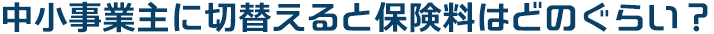 中小事業主に切替えると保険料はどのぐらい？